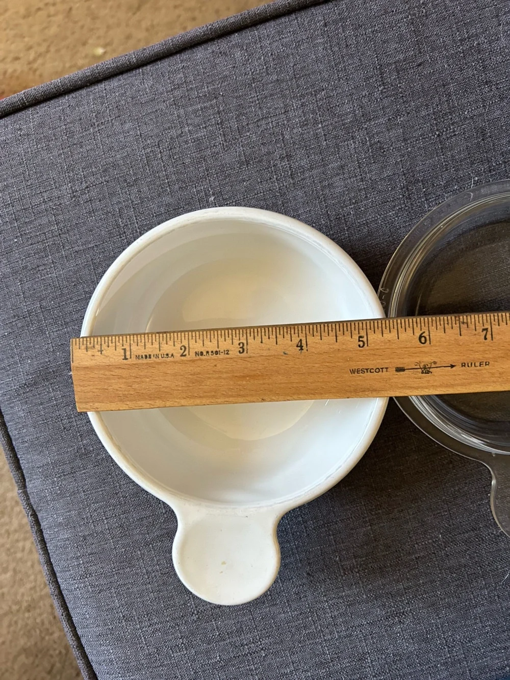 Glass Lidded Casserole Dish in Cream